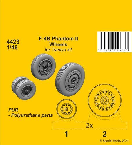 CMK 4423 1/48 F-4B Phantom Wheels (for Tamiya kit) - Hobby City NZ