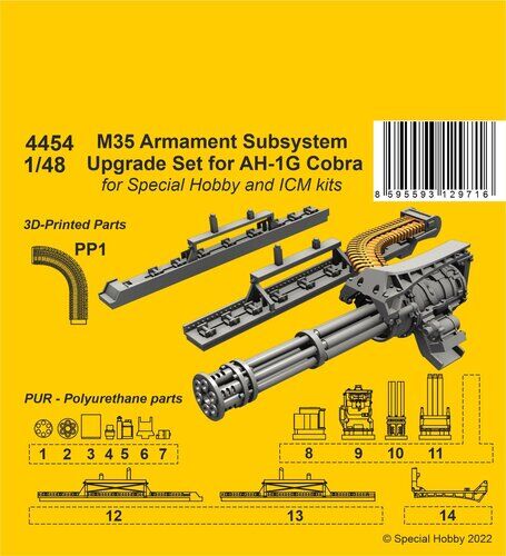 CMK 4454 1/48 M35 Armament Subsystem Upgrade Set for AH-1G Cobra - Hobby City NZ