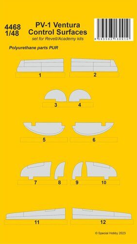 CMK 4468 1/48 PV-1 Ventura Control Surfaces - Hobby City NZ