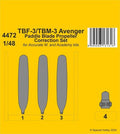 CMK 4472 1/48 TBF-3/TBM-3 Avenger Paddle Blade Propeller Correction Set for Accurate/Academy kits - Hobby City NZ