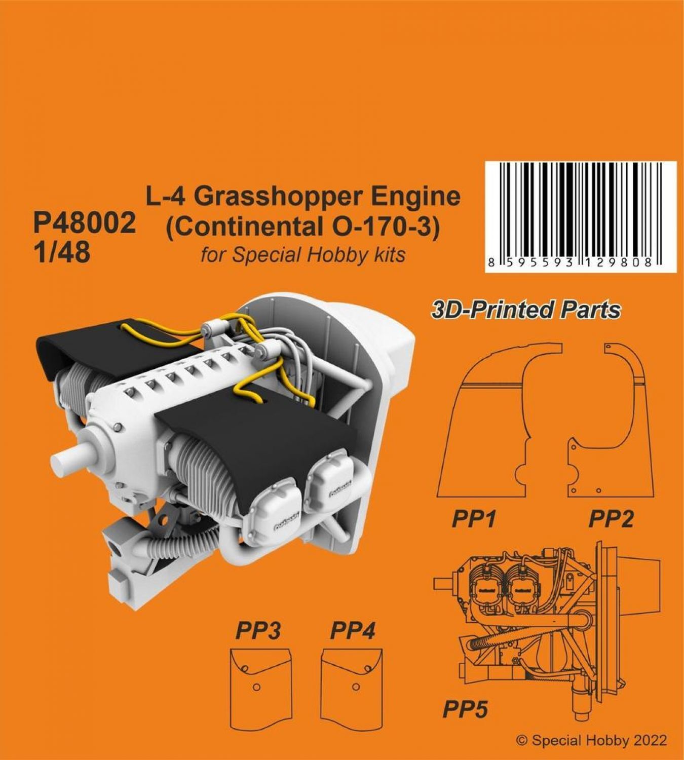 CMK P48002 1/48 L-4 Grasshopper Engine (Continental O-170-3) - Hobby City NZ