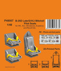 CMK P48007 1/48 B-25D Late/G/H/J Mitchell Pilot Seats / for HK Acc. Miniatures Academy and Revell kits - Hobby City NZ