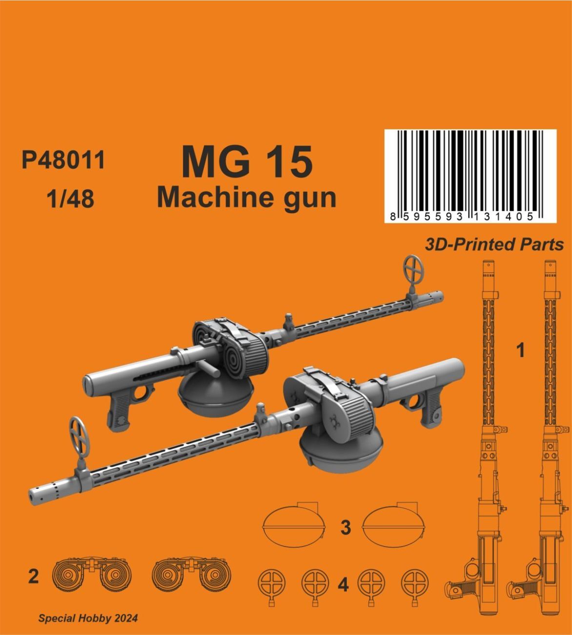 CMK P48011 1/48 MG 15 Machine gun (2 pcs.) - Hobby City NZ
