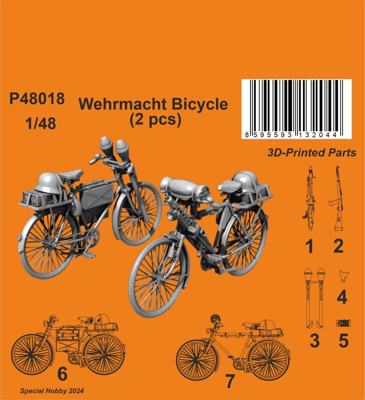 CMK P48018 1/48 Wehrmacht Bicycle (2 pcs) - Hobby City NZ