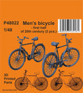 CMK P48022 1/48 Men`s bicycle - first half of 20th century (2 pcs.) - Hobby City NZ