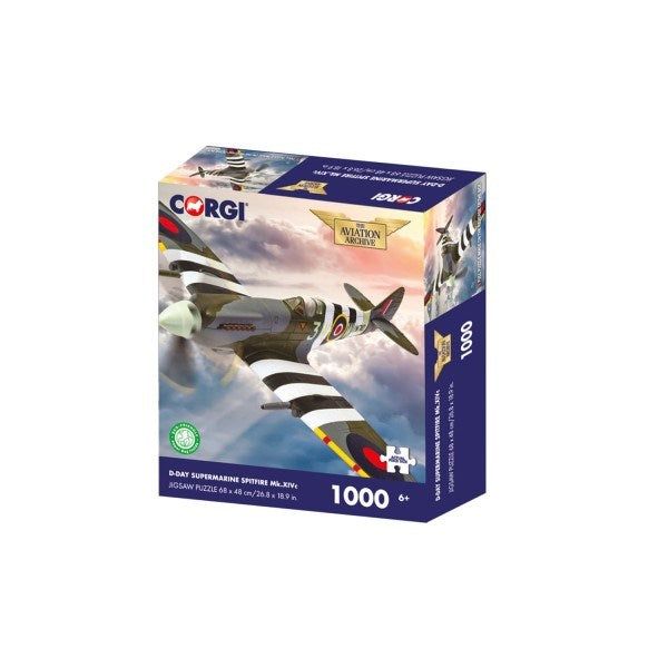 Corgi HVCCG0005 Jigsaw Puzzle: D-Day Supermarine Spitfire Mk.XIVc (1000pc) (8339841155309)