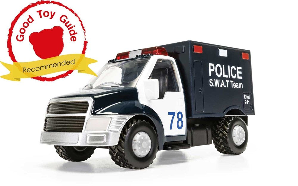 Corgi CH068 CHUNKIES: Emergency - Police SWAT Van (White/Black) (7654657229037)