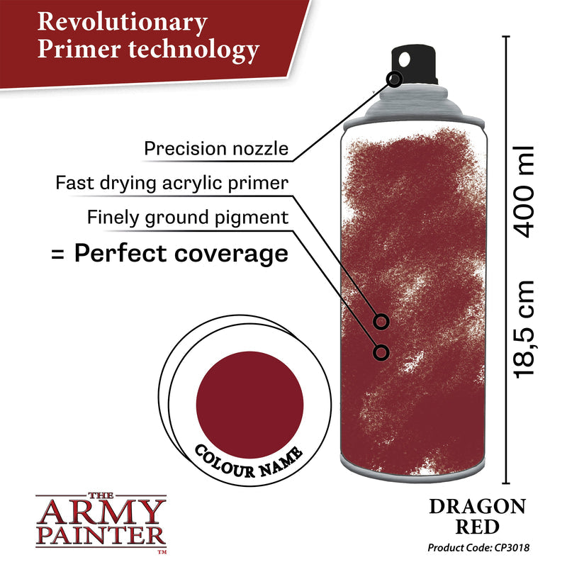 Army Painter Colour Primer: Dragon Red 400ml (4)