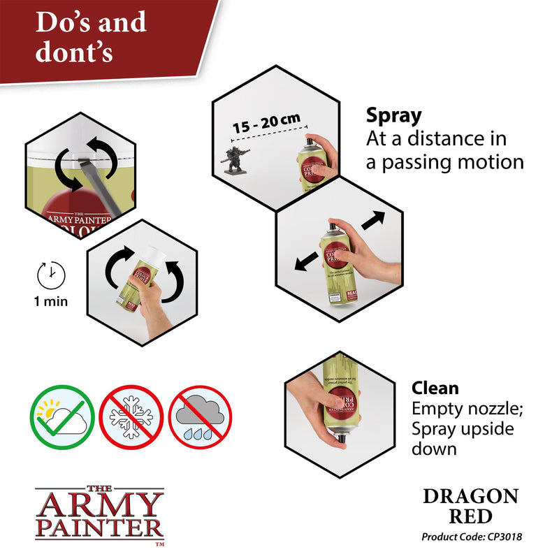 Army Painter Colour Primer: Dragon Red 400ml (2)