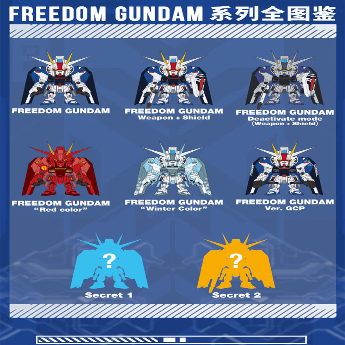 Bandai Shokugan CT233500 Qmsv Mini Gundam Seed Freedom