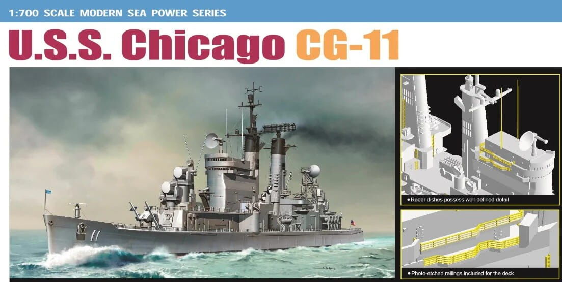 Cyber Hobby 7121 1/700 U.S.S. Chicago CG-11 - Hobby City NZ