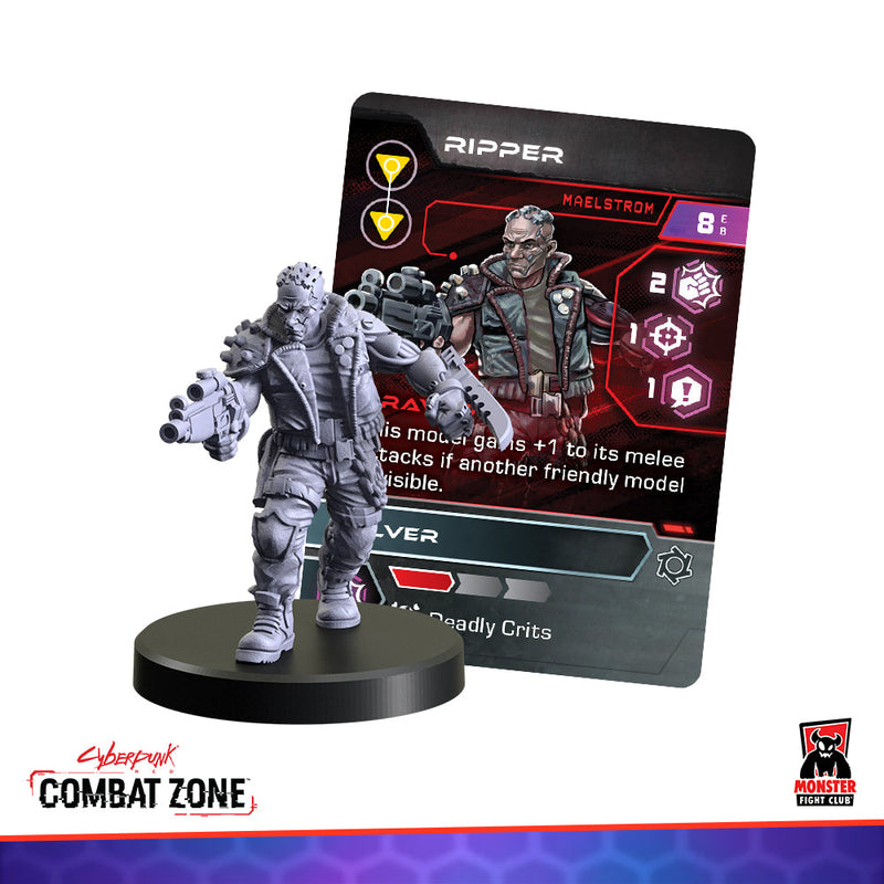 Monster Fight Club 45002 Cyberpunk Red Combat Zone Maelstrom Faction Starter Box (8826606682349)