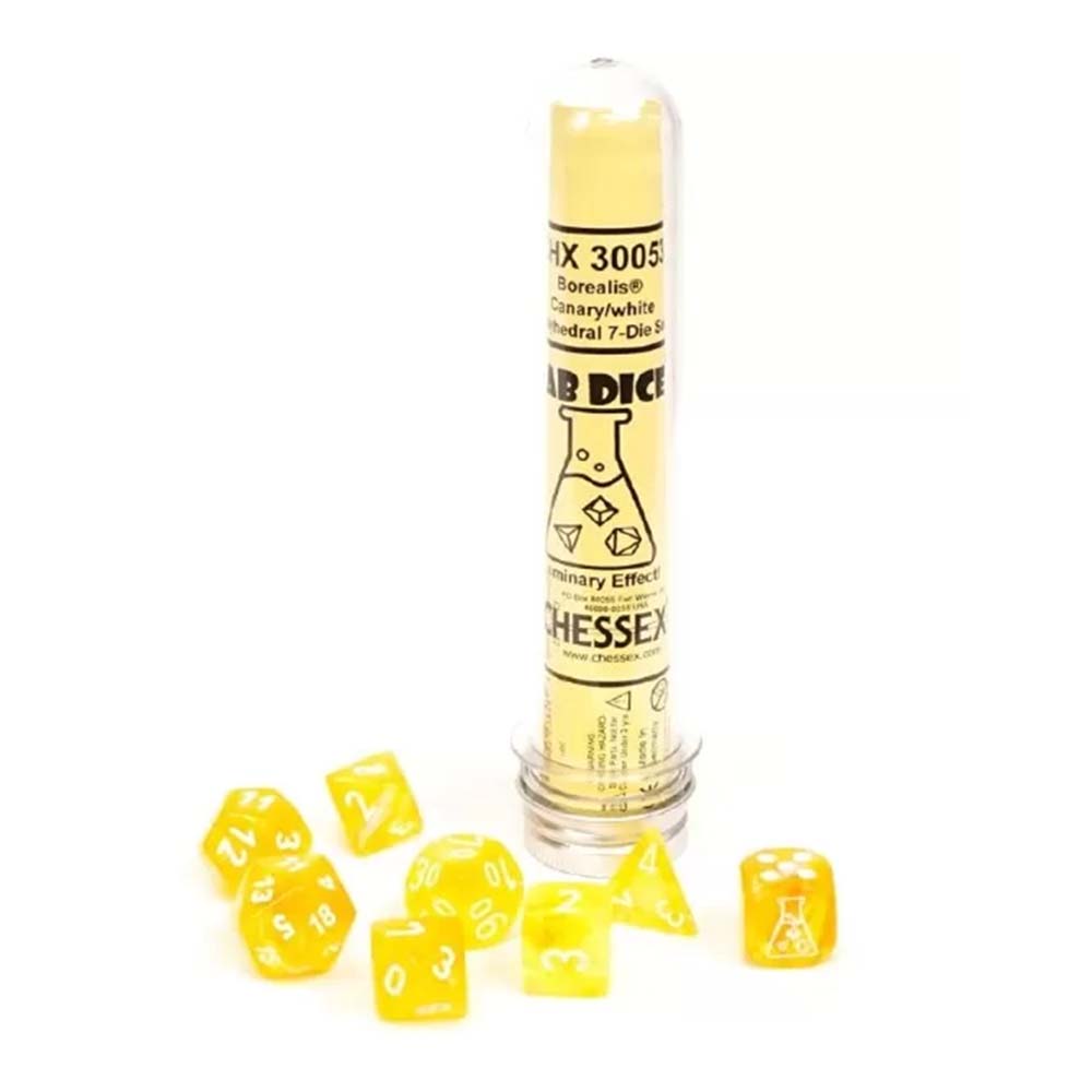 Chessex Borealis Polyhedral Canary/White