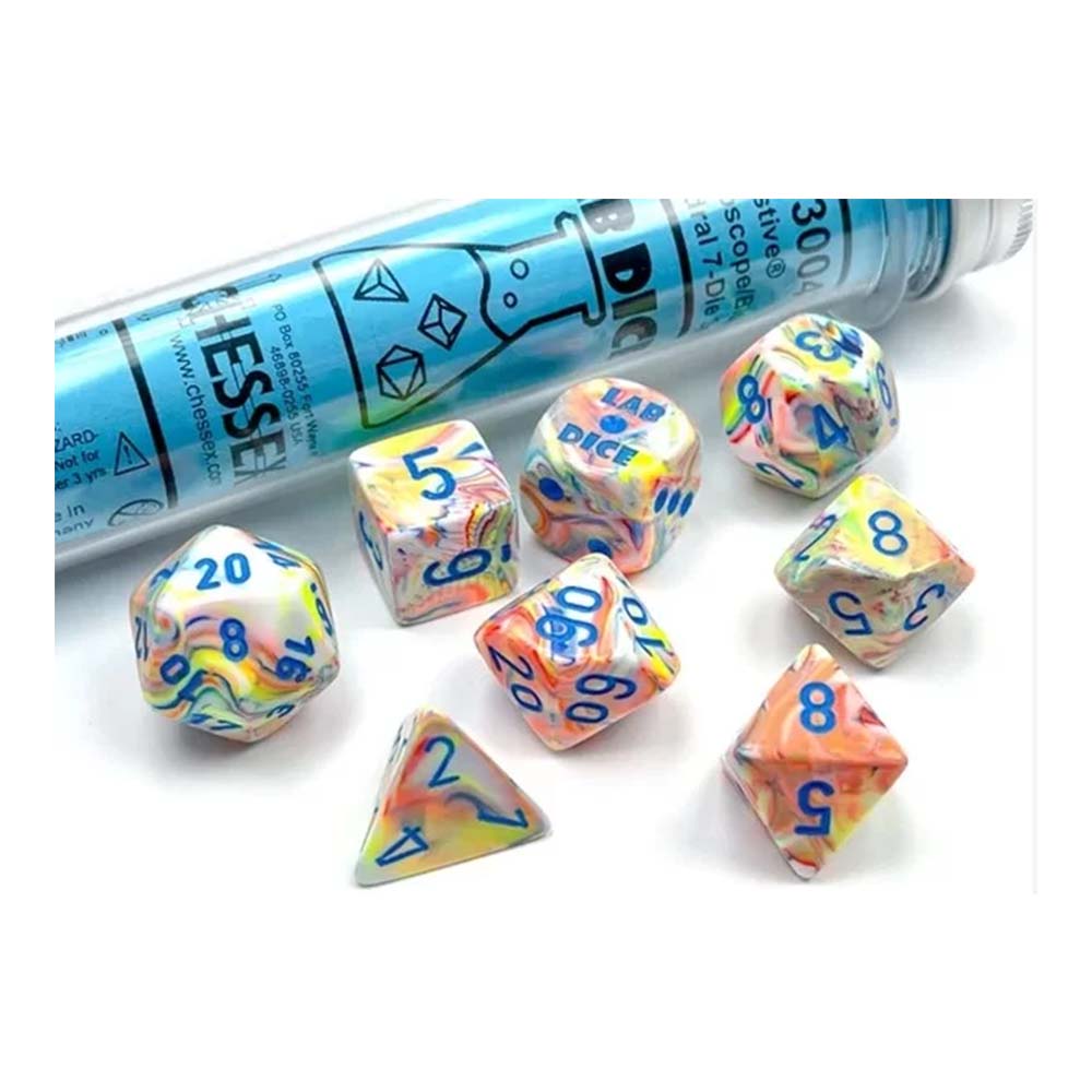 Chessex Festive Polyhedral Kaleidoscope/Blue