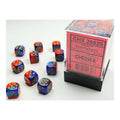 Chessex Chessex-Gemini 12mm d6(36 Dice) Blue-Red/Gold