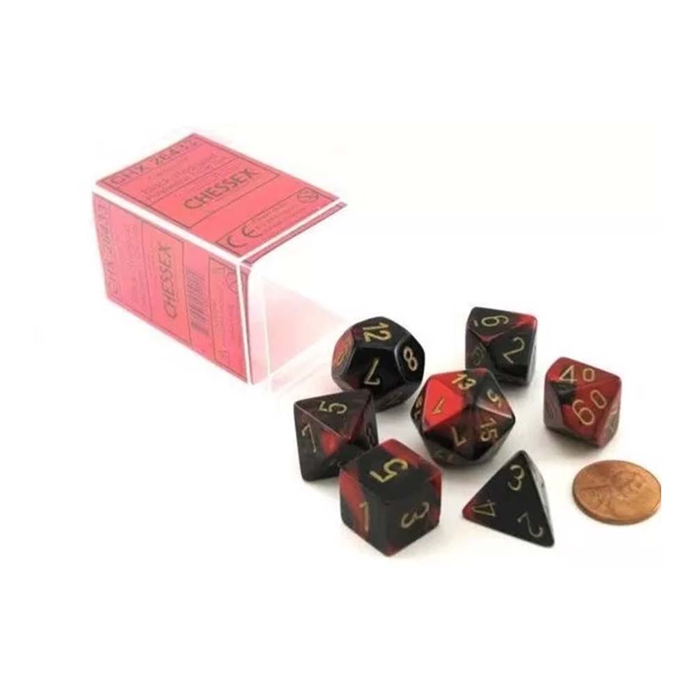 Chessex Gemini Black-Red/Gold 7-Die Set