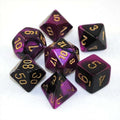 Chessex Gemini Mini-hedral Black-Purple/gold 7-Die Set