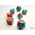 Chessex Gemini Mini-hedral Red-Teal/gold 7-Die Set