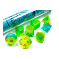 Chessex Gemini Polyhedral Plasma Green-Teal/Oran