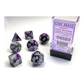 Chessex Gemini Purple-Steel w/white Classic Poly