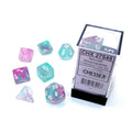 Chessex Nebula Wisteria/white Luminary dice set