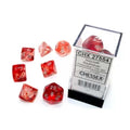 Chessex Nebula red/silver Luminary dice set