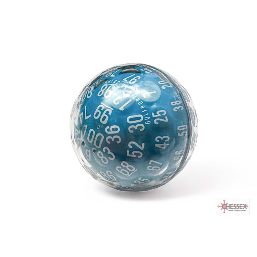 Chessex Opaque Zocchihedron Blue/white d100