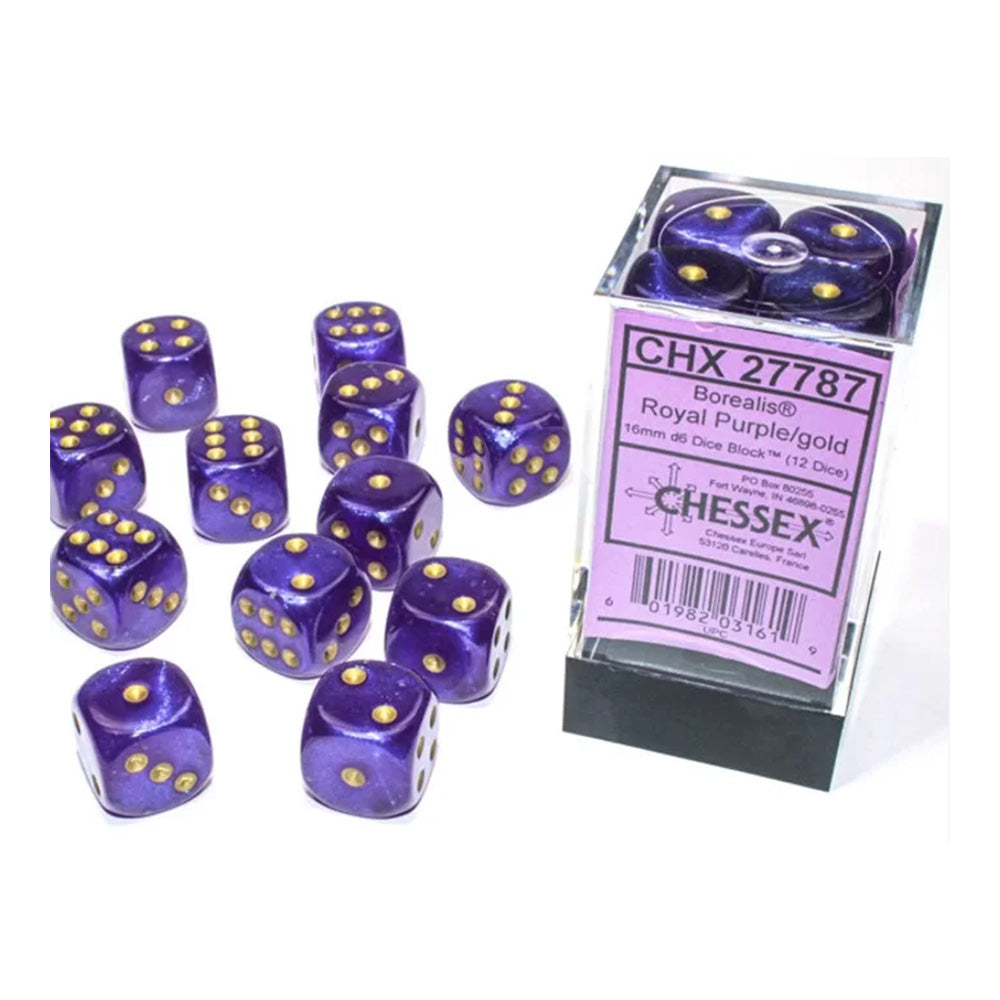 Chessex Signature 16mm d6 (12 Dice) Borealis Roy