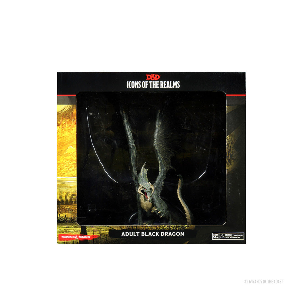 WizKids 96021 D&D Icons of the Realms Miniatures: Adult Black Dragon (9003829330157)