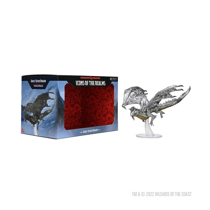 WizKids 96146 D&D Icons of the Realms: Adult Silver Dragon (9003831820525)