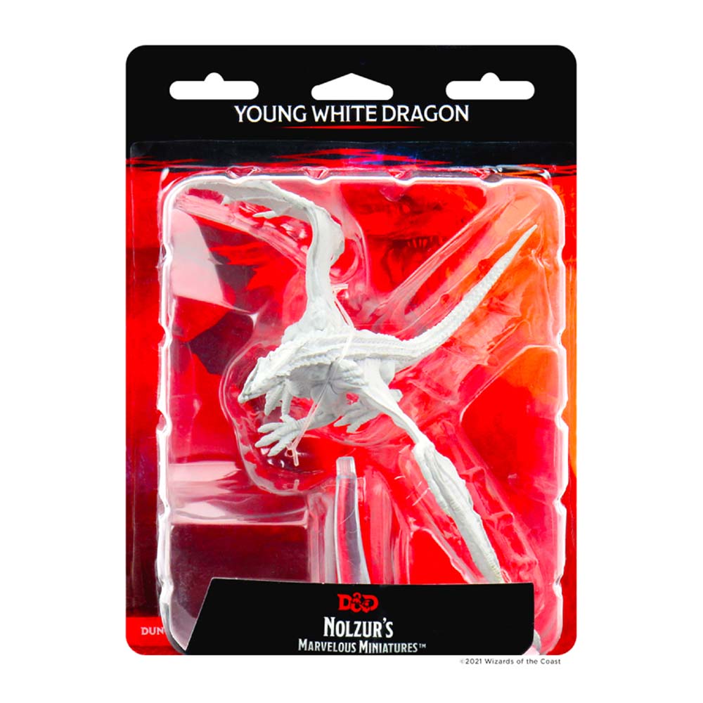 WizKids 73712 D&D Nolzurs Marvelous Miniatures Young White Dragon (9003803574509)