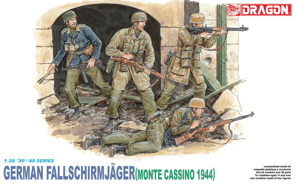 Dragon Model 6005 1/35 Fallschirmjager Monte Cassino1944 (8964860379373)