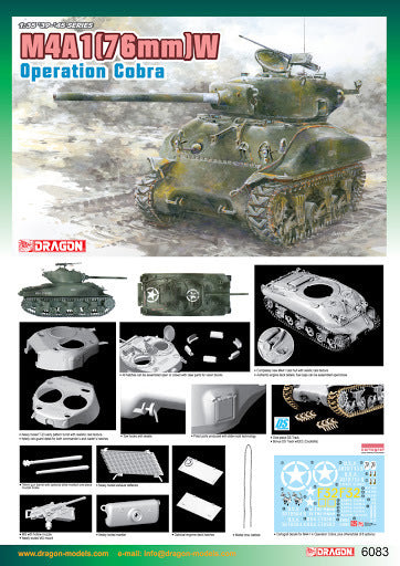 Dragon DR6083 1/35 M4A1(76)W Operation Cobra (9120460439789)