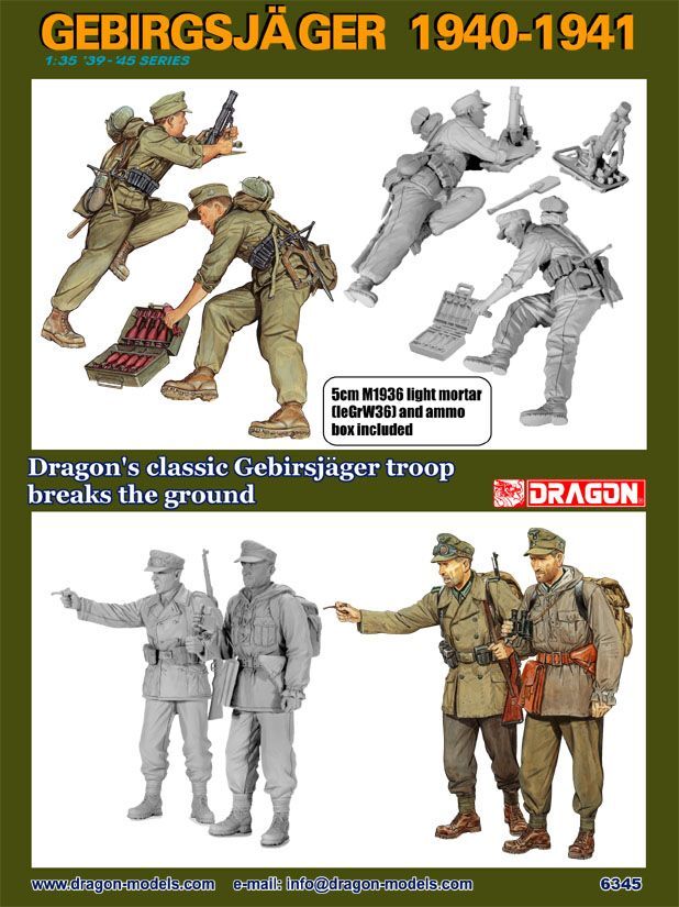 Dragon Model 6345 1/35 German Gebirsjager Plastic Model Kit (8964865982701)
