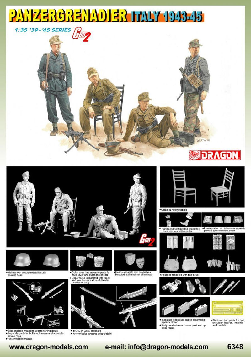 Dragon Model 6348 1/35 Panzergrenadier (Italy 1943-45) - Hobby City NZ (8964866048237)