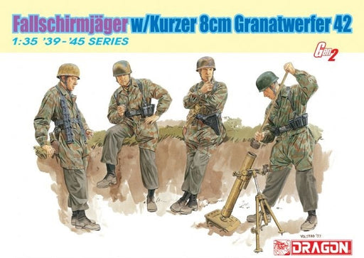 Dragon Model 6373 1/35 Fallschirmjager w/Kurzer 8cm Granatwerfer 42 - Hobby City NZ (8964866343149)