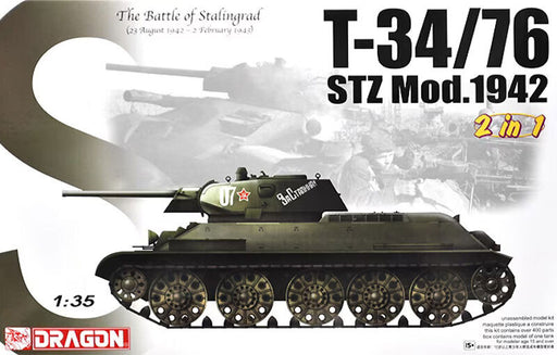 Dragon Model 6453 1/35 T-34/76 STZ Mod.1942 - Hobby City NZ (8964867293421)