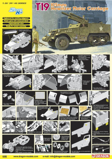 Dragon Model 6496 1/35 T19 105mm Howitzer Motor Carriage - Hobby City NZ
