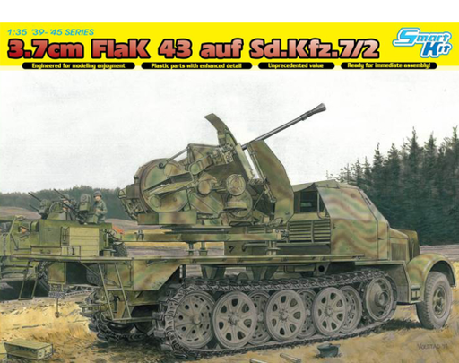Dragon Model 6553 1/35 3.7cm FlaK 43 auf Sd.Kfz.7/2 (Smart Kit) - Hobby City NZ (8964868964589)