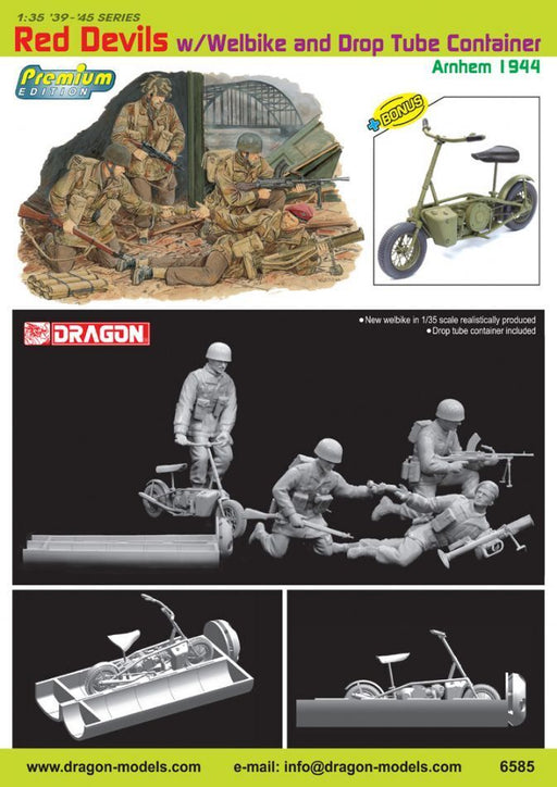 Dragon Model 6585 1/35 Red Devils w/Welbike (Premium) - Hobby City NZ (8964869357805)