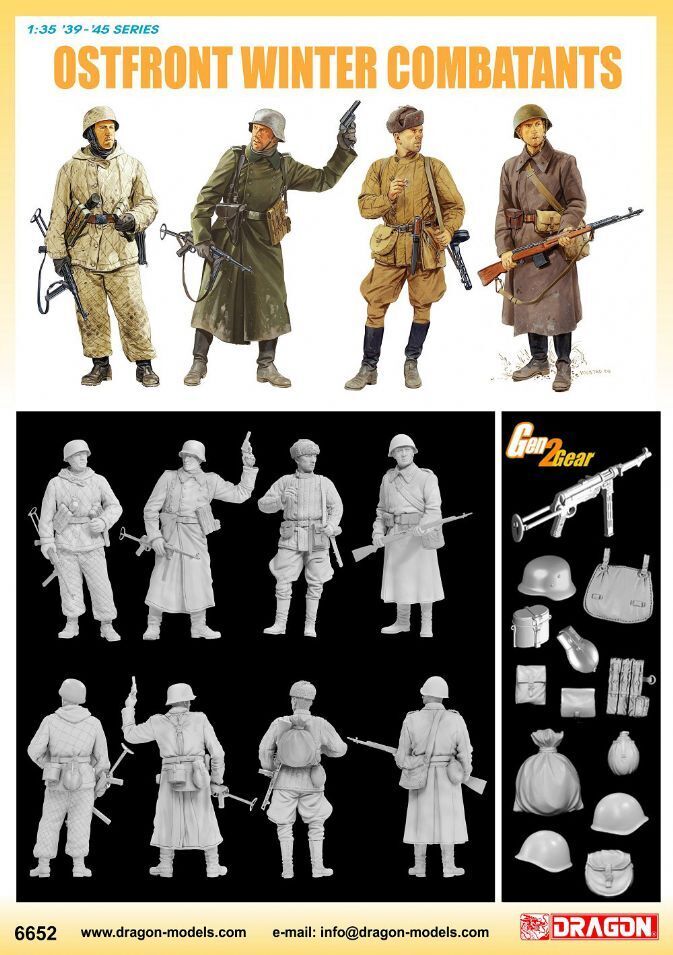 Dragon Model 6652 1/35 Ostfront Winter Combatants (8964870275309)