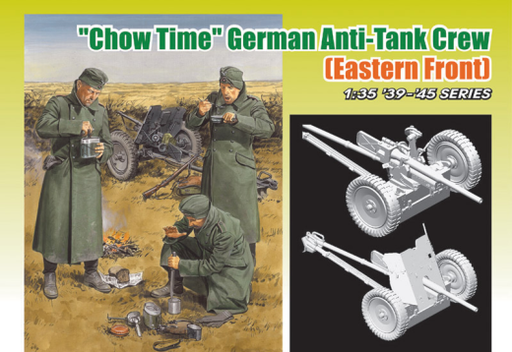 Dragon Model 6697 1/35 "CHOW TIME" GERMAN ANTI-TANK CREW w/3.7cm PaK 35/36 EASTERN FRONT - Hobby City NZ (8964870602989)