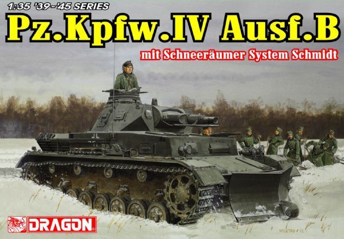 Dragon Model 6764 1/35 Pz.Kpfw.IV Ausf.B mit Schneeraumer System Schmidt Plastic Model Kit - Hobby City NZ (8964871586029)