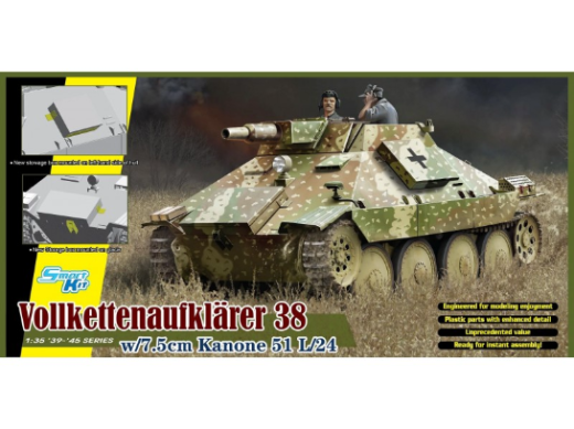 Dragon Model 6815 1/35 Vollkettenaufklaerer 38 w/7.5cm Kanone 51 L/24 - Hobby City NZ (8964872175853)