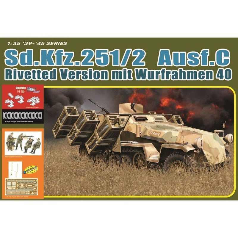 Dragon Model 6966 1/35 Sd.Kfz.251 Ausf.C Rivetted Version mit Wurfrahmen 40 - Hobby City NZ (8964874174701)