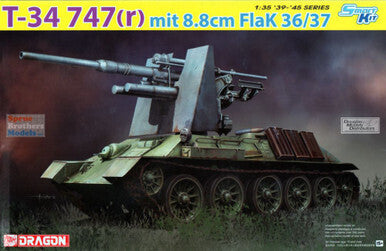 Dragon Model 6986 1/35 T-34 747(r) mit 8.8cm FlaK 36/37 - Hobby City NZ (8964875026669)
