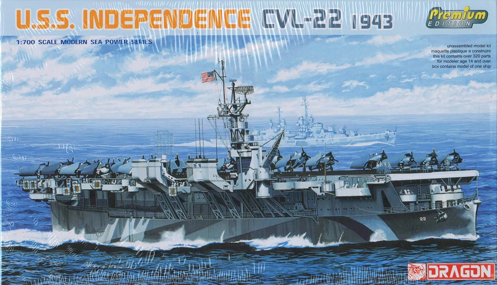 Dragon Model 7054 1/700 U.S.S. Independence CVL-22 1943 - Hobby City NZ
