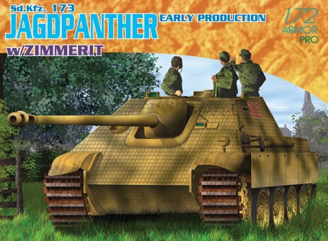 Dragon Model 7241 1/72 Jagdpanther Early w/ Zimmerit (8964875911405)