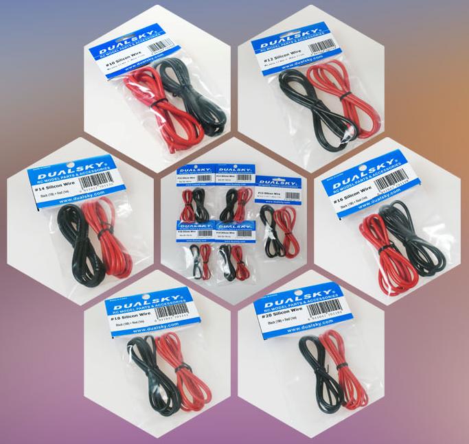 Dual Sky DSA-40110 20AWG Flexible Silicon Wire Red and Black 1m Each