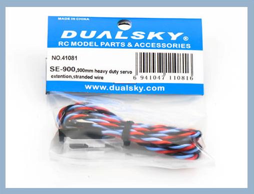 Dual Sky DSA-41081 Servo Extension Lead 900mm Heavy Duty Twisted with Safety Clip